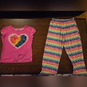 girl large pj set top and pants